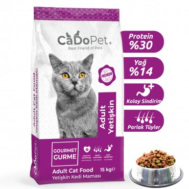 CaDoPet Kuru Kedi Maması 15 Kg Gurme (Tavuk-Balık)