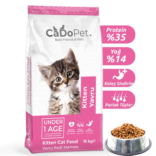 CaDoPet Yavru Kedi Maması 15 Kg Tavuklu