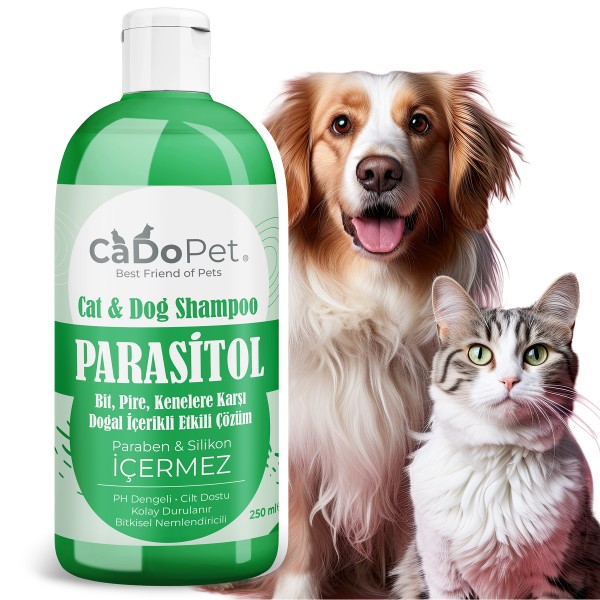 Kedi Köpek Şampuanı 250 ML Parasitol Bit Pire Kene Önleyici